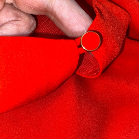 Everly Cherry Red Goddess Style High Neck Lined Dress Size L - EUC - Picture 3 of 7